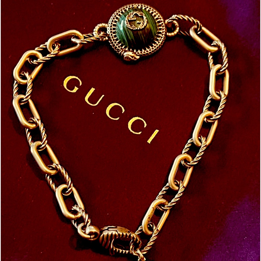 Gucci Garden GG Malachite Bracelet in Silver new with Gucci box.